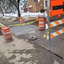 Water Main line replacement in Feb. 2020 Minneapolis, MN 55