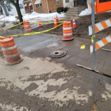 Water Main line replacement in Feb. 2020 Minneapolis, MN 56